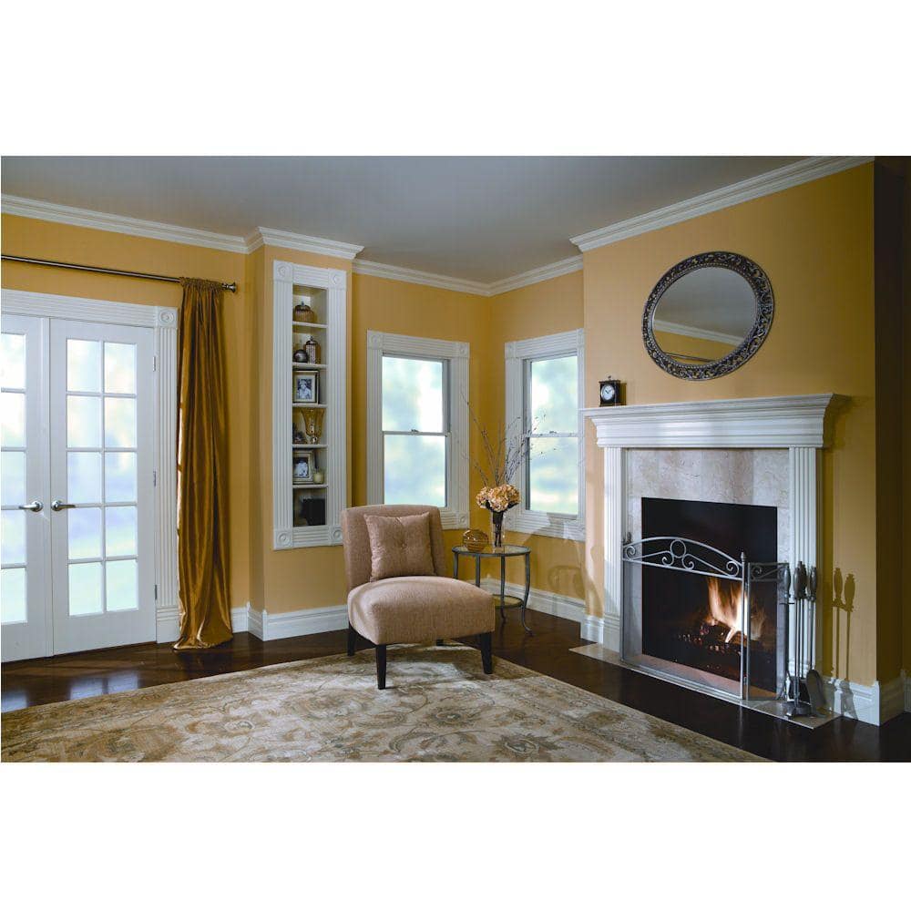 HOUSE OF FARA 8659 3/4 in. x  4 1/2 in. x  96 in. Primed MDF Crown Moulding (1-Piece − 8 Total Linear Feet)
