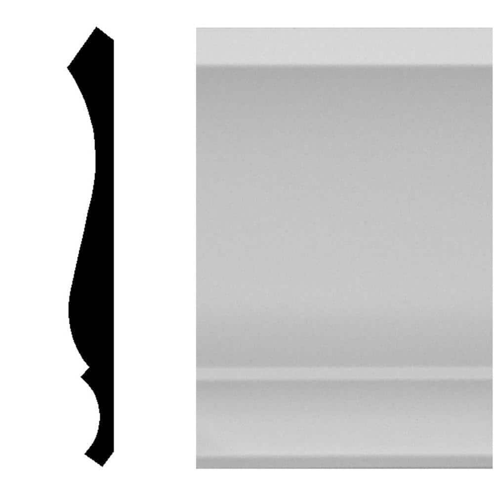 HOUSE OF FARA 9/16 in. x 5-1/4 in. x 96 in. MDF Primed Crown Moulding
