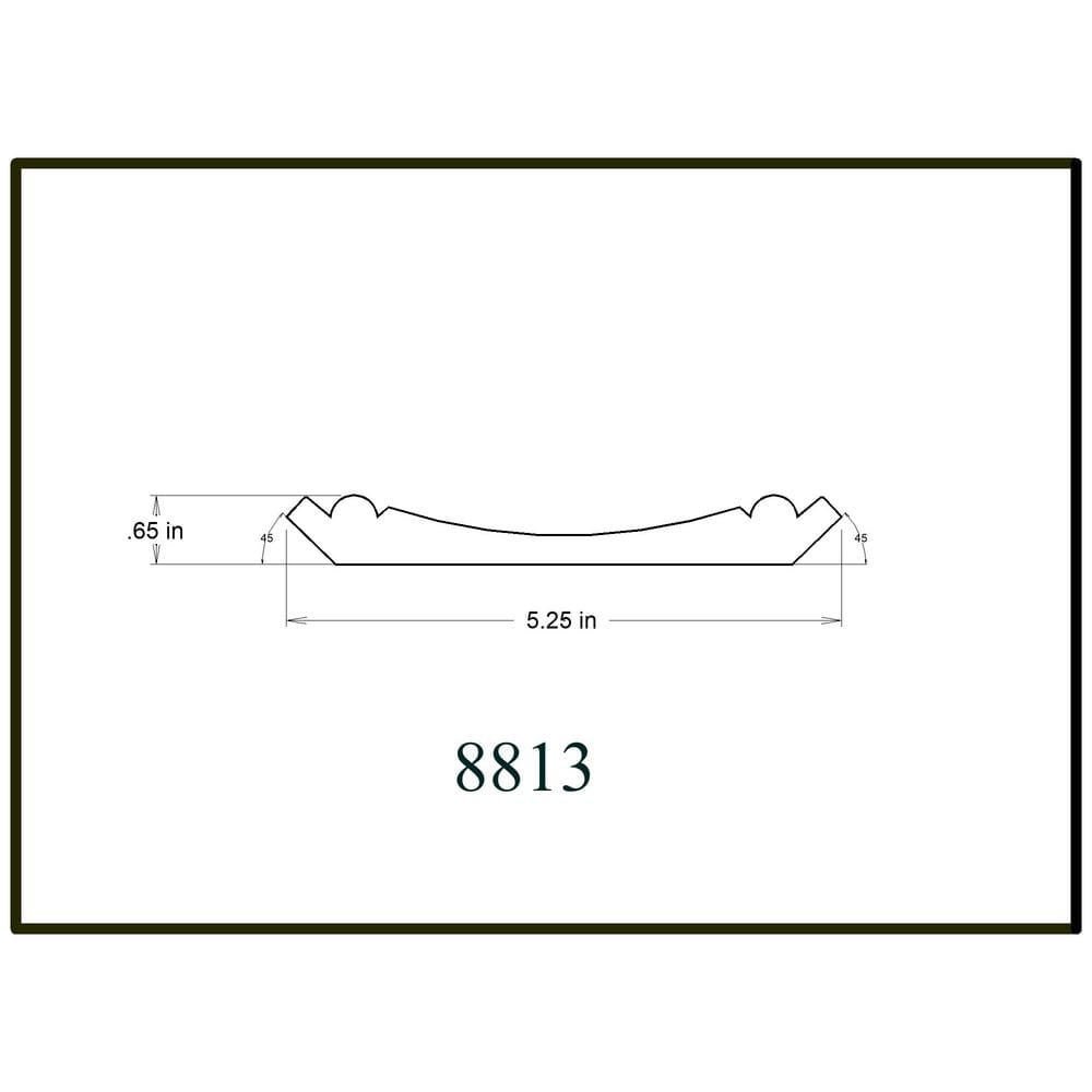 HOUSE OF FARA 3/4 in. x 5-1/4 in. x 96 in. MDF Primed Crown Moulding