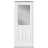Masonite 32 x 80 in. Right-Hand Inswing 9 Lite Primed Fiberglass Prehung Front Door with No Brickmold