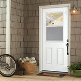 Masonite 32 x 80 in. Vent Lite Right-Hand Inswing Primed Smooth Fiberglass Prehung Front Exterior Door No Brickmold
