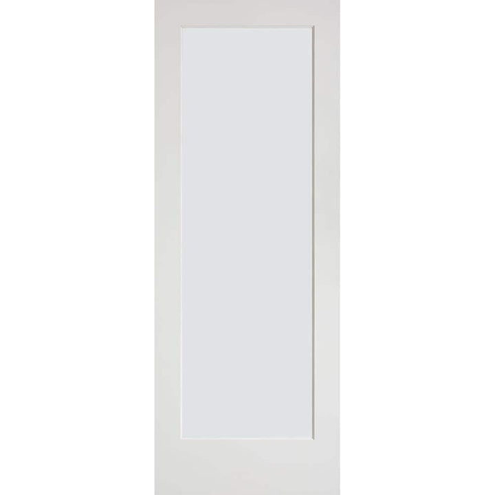 Masonite 30 in. x 80 in. Full-Lite Solid-Core Primed MDF Interior Door Slab with Sandblasted Privacy Glass