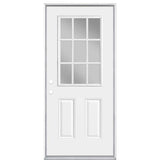 Masonite 36 in. x 80 in. Premium 9-Lite Right-Hand Inswing Primed Steel Prehung Front Exterior Door (No Brickmold)