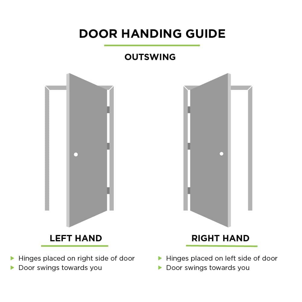 Masonite 32 in. x 80 in. Premium Left Hand Outswing Flush Primed Steel Prehung Front Exterior Door with No Brickmold