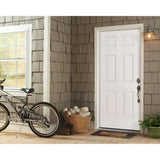 Masonite 36 in. x 80 in. 6-Panel Left-Hand Inswing Primed White Steel Prehung Front Exterior Door with Vinyl Frame