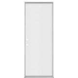 Masonite 30 in. x 80 in. Premium Flush Right-Hand Inswing Primed Steel Prehung Front Exterior Door (No Brickmold)