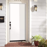 Masonite 30 in. x 80 in. Premium Flush Right-Hand Inswing Primed White Steel Prehung Front Exterior Door