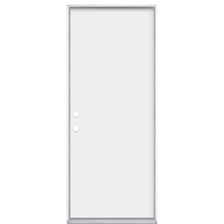 Masonite 32 in. x 80 in. Premium Flush Right-Hand Inswing Primed White Steel Prehung Front Exterior Door