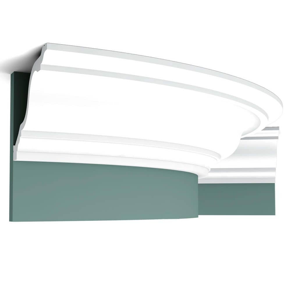 ORAC DECOR 7-3/4 in. x 5-7/8 in. x 78-3/4 in. Primed White Plain Polyurethane Crown Molding