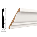 ORNAMENTAL CoverTrim 19/32 in. x 5-1/4 in. x 96 in. MDF Crown Moulding