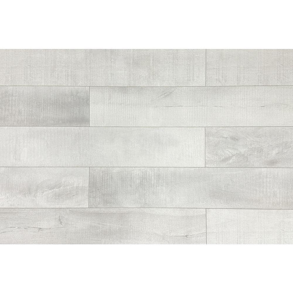 Montserrat Summa Pristine White 14 mm T x 7.75 in. W HDF Waterproof AC5 Click Lock Laminate Wood Flooring (23.09 sq. ft./case)