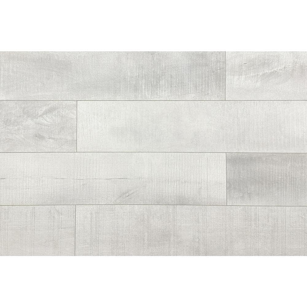 Montserrat Summa Pristine White 14 mm T x 7.75 in. W HDF Waterproof AC5 Click Lock Laminate Wood Flooring (23.09 sq. ft./case)