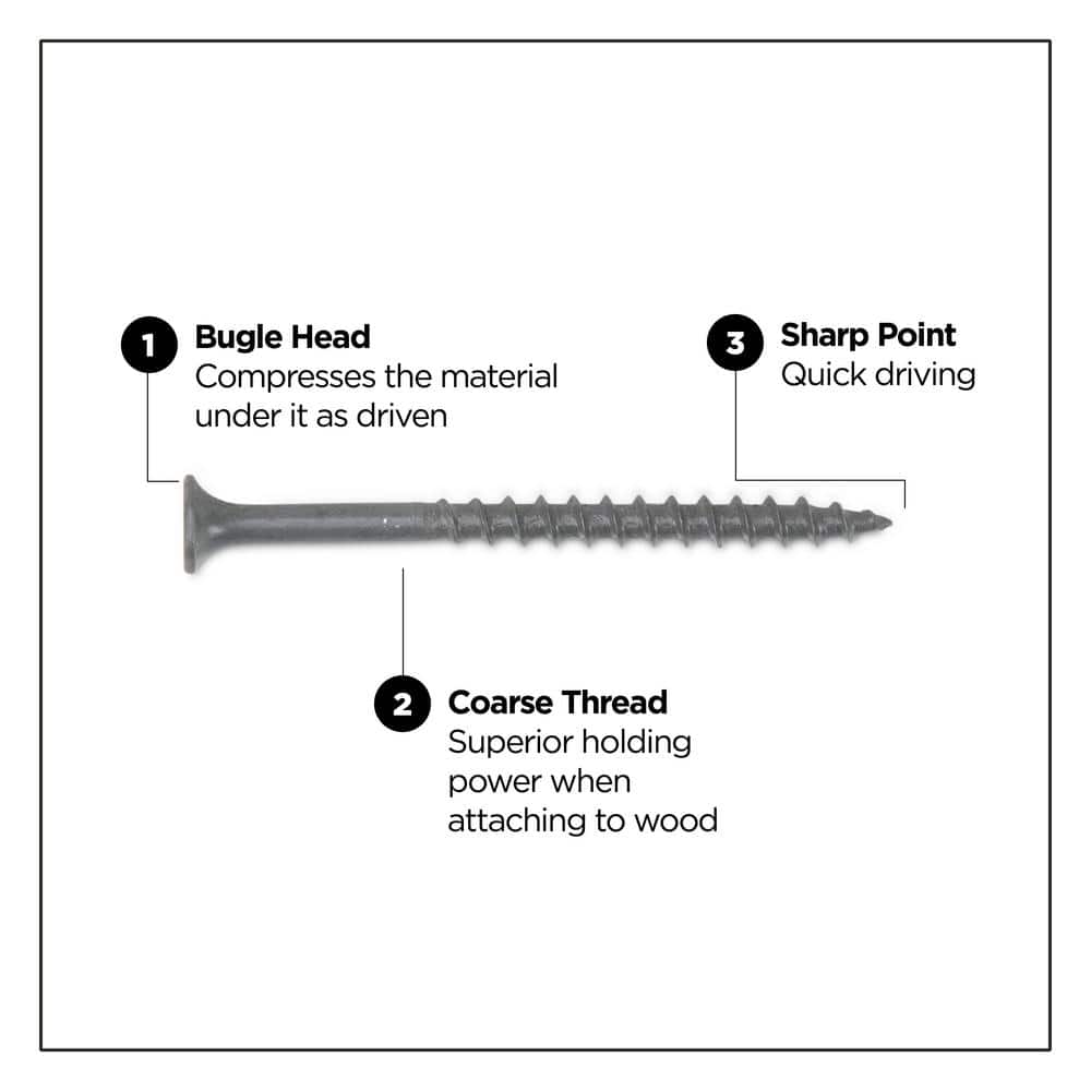 PRO-FIT #9 x 2-1/2 in. T25 Star Drive Bugle Head Grey Wood Deck Screws 5 lbs. (470-Count)