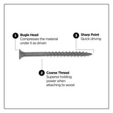 PRO-FIT #9 x 2-1/2 in. T25 Star Drive Bugle Head Grey Wood Deck Screws 5 lbs. (470-Count)