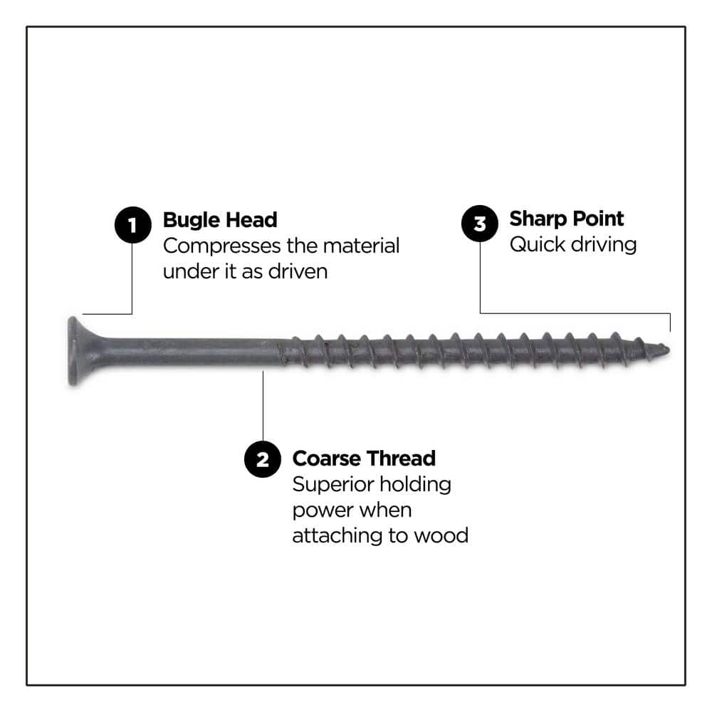 PRO-FIT #9 x 3 in. T25 Star Drive Bugle Head Grey Wood Deck Screws 5 lbs. (360-Count)