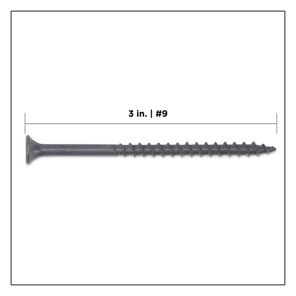 PRO-FIT #9 x 3 in. T25 Star Drive Bugle Head Grey Wood Deck Screws 5 lbs. (360-Count)