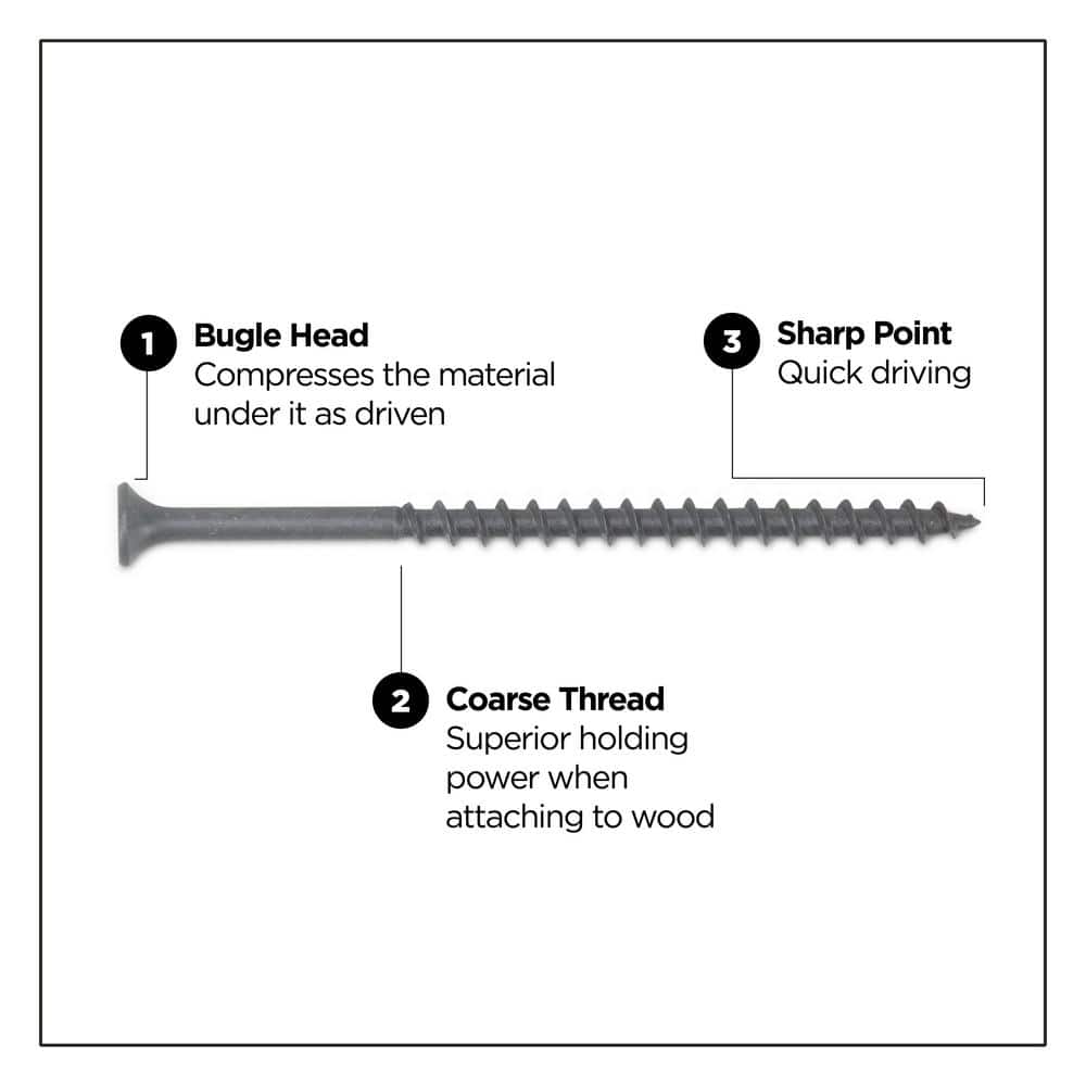 PRO-FIT #10 x 3-1/2 in. T25 Star Drive Bugle Head Grey Wood Deck Screws 25 lbs. (1400-Count)