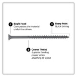 PRO-FIT #10 x 3-1/2 in. T25 Star Drive Bugle Head Grey Wood Deck Screws 25 lbs. (1400-Count)