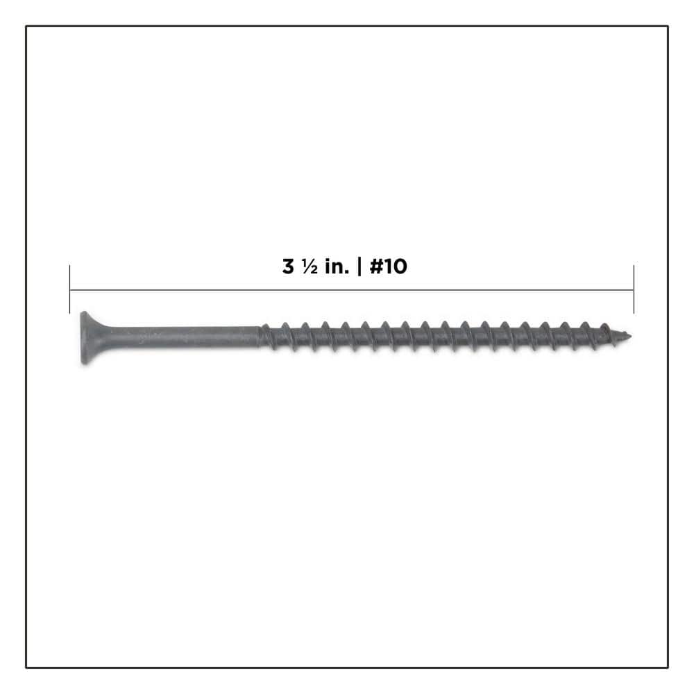PRO-FIT #10 x 3-1/2 in. T25 Star Drive Bugle Head Grey Wood Deck Screws 25 lbs. (1400-Count)