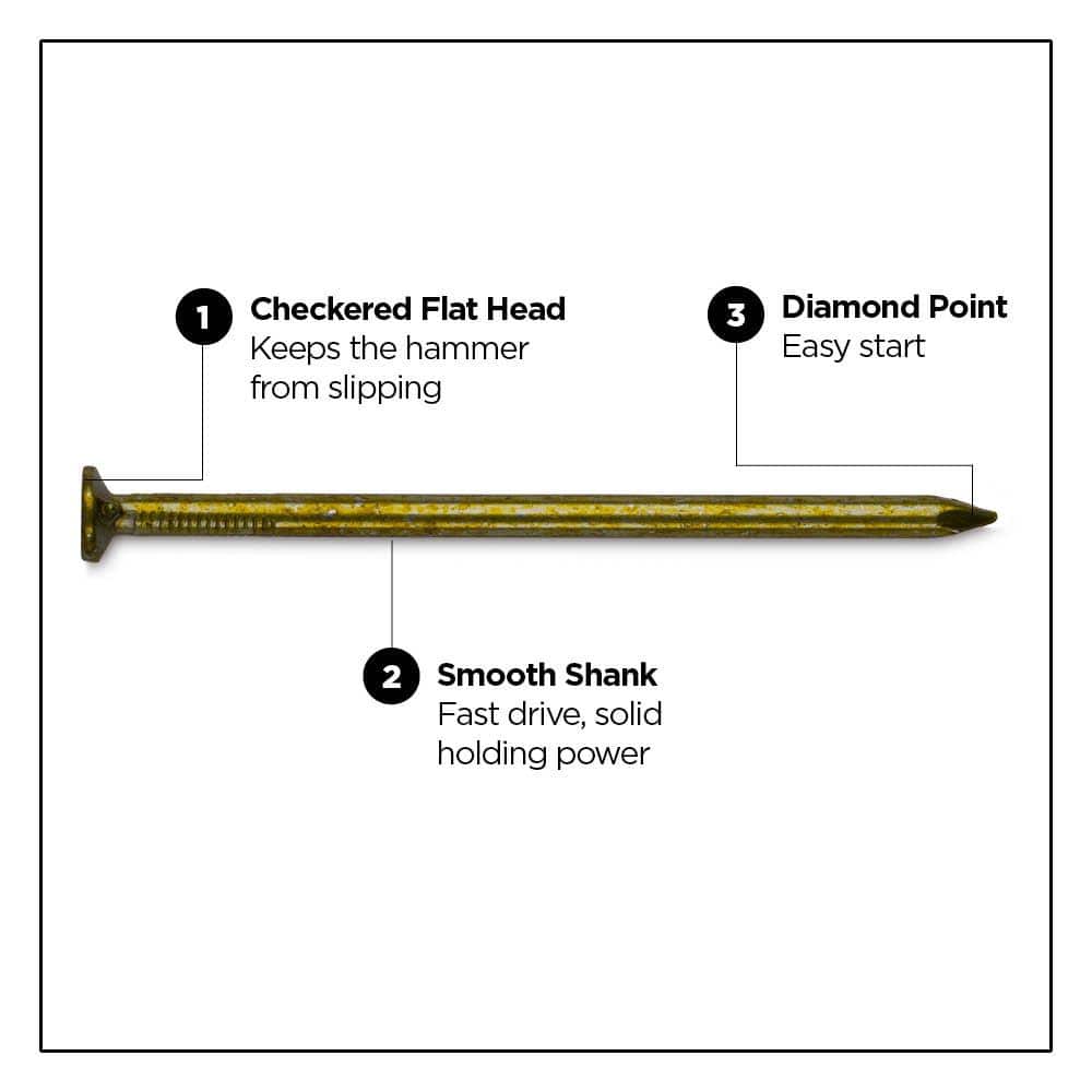 PRO-FIT 3-1/4 in. (16D) Vinyl Coated Sinker Framing Nails, 5 lb Box (310-Count)