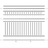 Providence 96 in. x 42 in. PVC 3-Line Level Rail Kit with Reinforcements