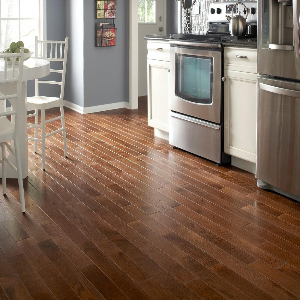 Blue Ridge Hardwood Flooring Provincial Red Oak 3/8 in. T x 3 in. W Tongue and Groove Wire Brushed Engineered Hardwood Flooring (25.5 sq. ft./Case)
