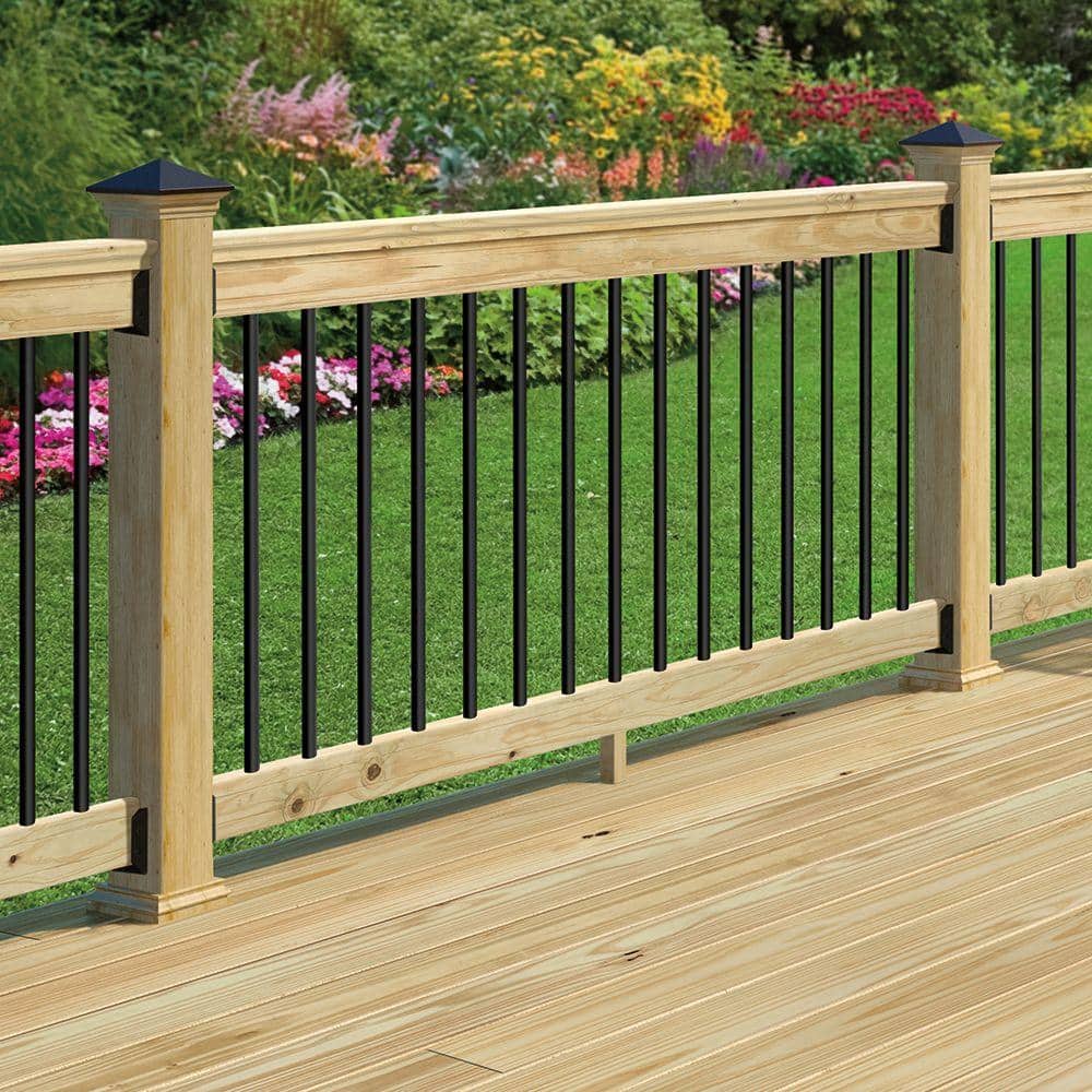 ProWood Pressure-Treated 6 ft. Aluminum Southern Yellow Pine Rail Kit