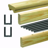 ProWood Pressure-Treated 6 ft. Aluminum Southern Yellow Pine Rail Kit