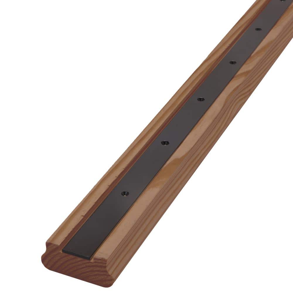 ProWood 6 ft. Walnut-Tone Southern Yellow Pine Moulded Rail Kit with Aluminum Square Balusters