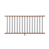 ProWood 6 ft. Walnut-Tone Southern Yellow Pine Moulded Rail Kit with Aluminum Square Balusters