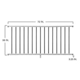 ProWood 6 ft. Walnut-Tone Southern Yellow Pine Moulded Rail Kit with Aluminum Square Balusters
