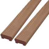 ProWood 6 ft. Walnut-Tone Southern Yellow Pine Moulded Rail Kit with Aluminum Square Balusters