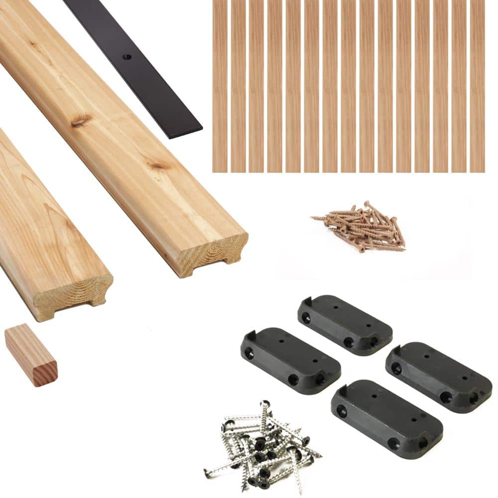 ProWood 6 ft. Cedar Moulded Rail Kit with SE Balusters
