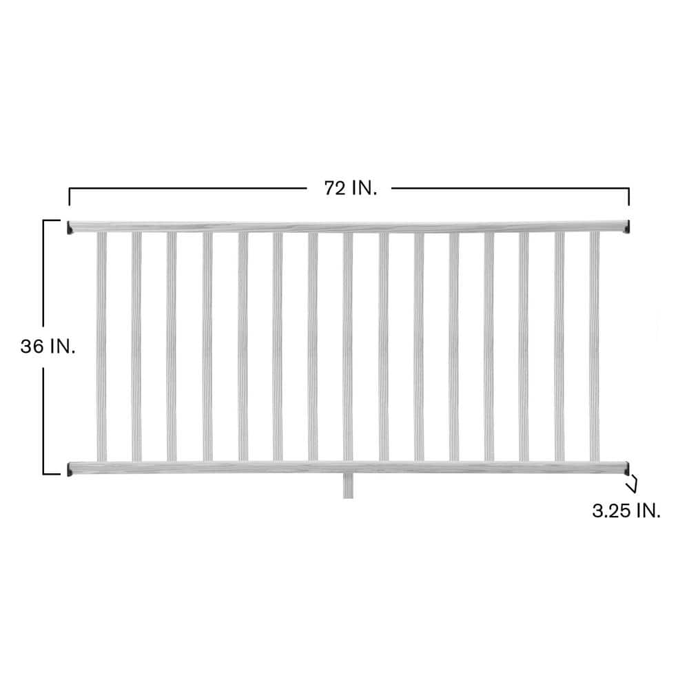 ProWood 6 ft. Cedar Moulded Rail Kit with SE Balusters