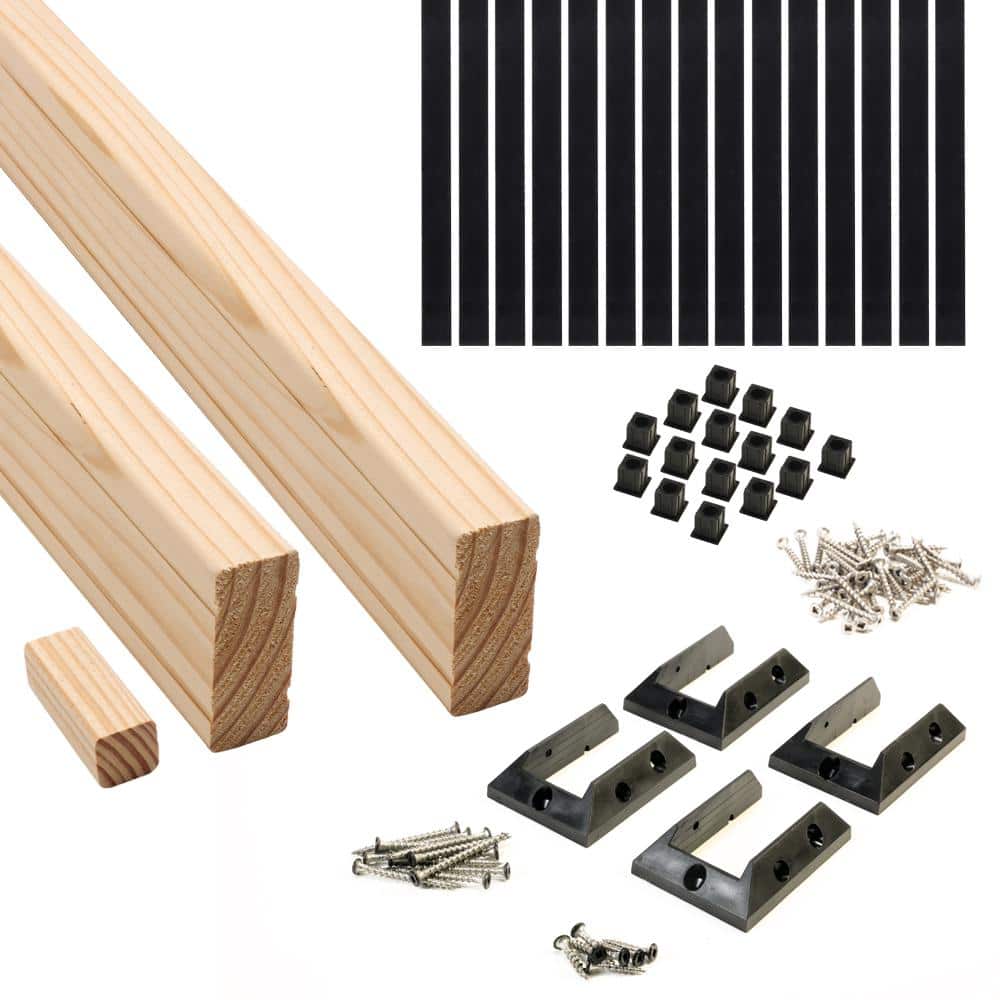 ProWood 6 ft. Southern Yellow Pine Rail Kit with Aluminum Square Balusters
