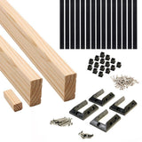 ProWood 6 ft. Southern Yellow Pine Rail Kit with Aluminum Square Balusters