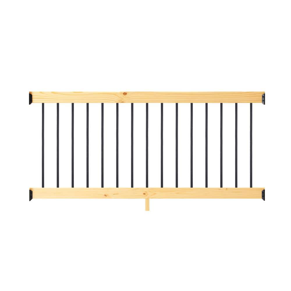 ProWood 6 ft. Southern Yellow Pine Rail Kit with Aluminum Square Balusters