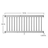 ProWood 6 ft. Southern Yellow Pine Rail Kit with Aluminum Square Balusters