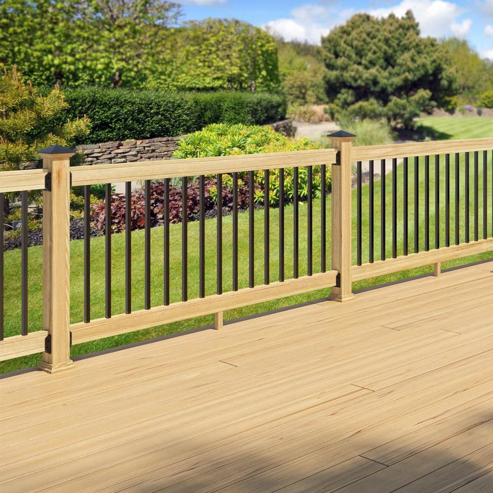 ProWood 6 ft. Southern Yellow Pine Rail Kit with Aluminum Square Balusters