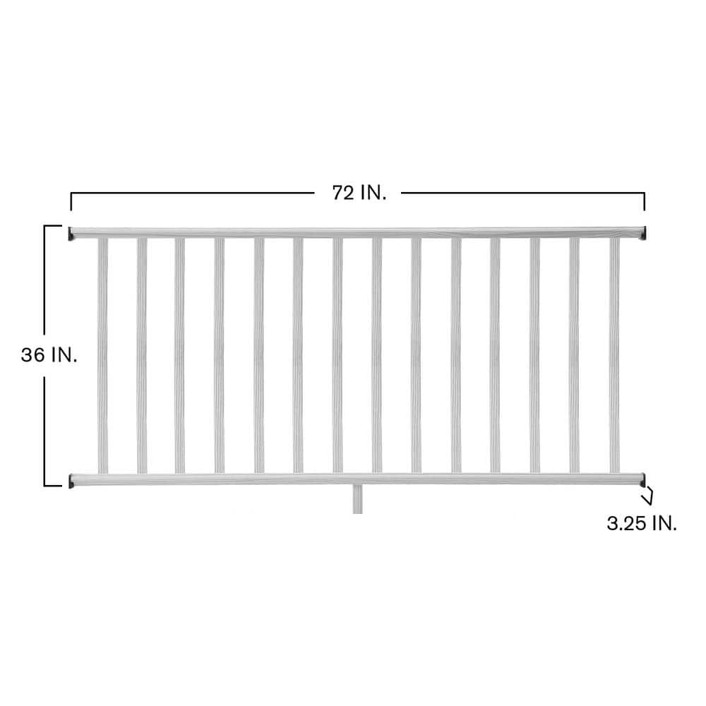 ProWood 6 ft. Southern Yellow Pine Routed Rail Kit with SE Balusters