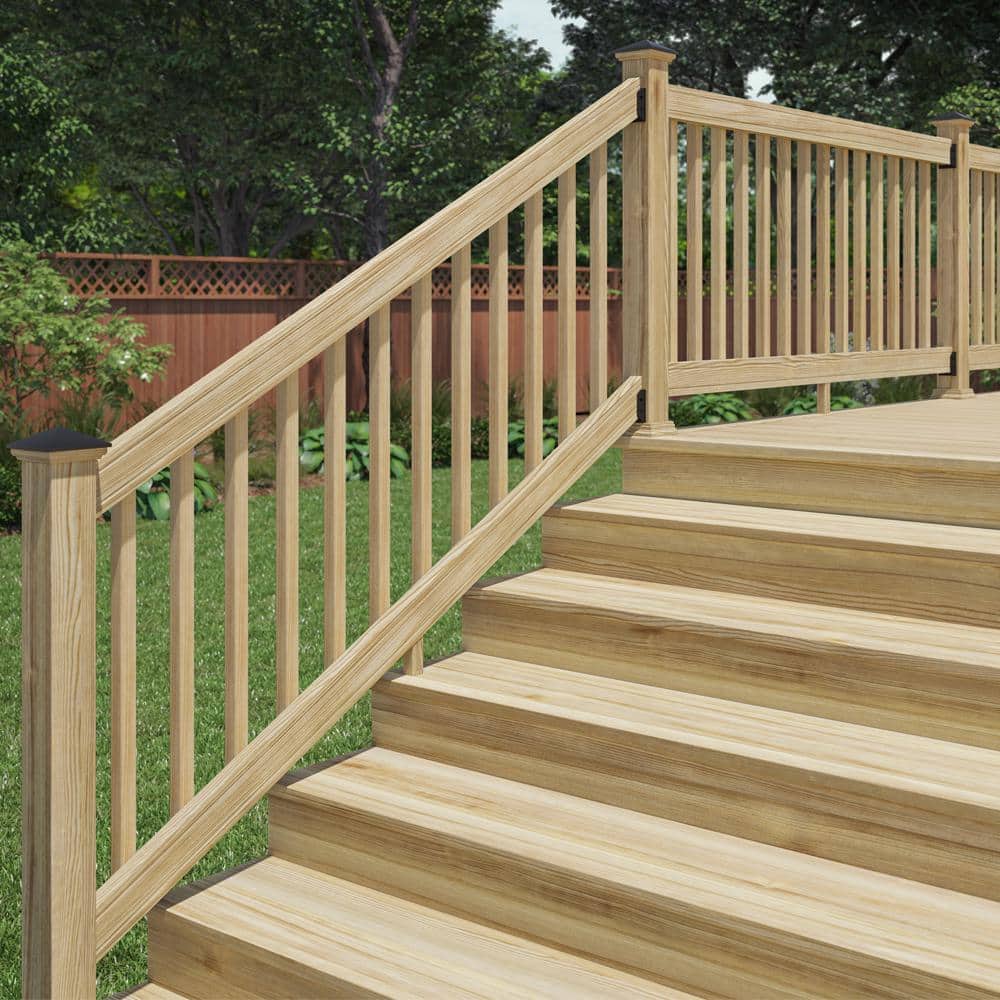 ProWood 6 ft. Southern Yellow Pine Stair Rail Kit with B2E Balusters