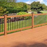 ProWood 6 ft. Cedar-Tone Southern Yellow Pine Rail Kit with Aluminum Square Balusters