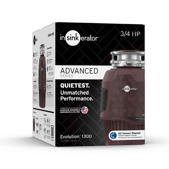 InSinkErator Evolution 1300 3/4 HP Garbage Disposal – Advanced Series EZ Connect