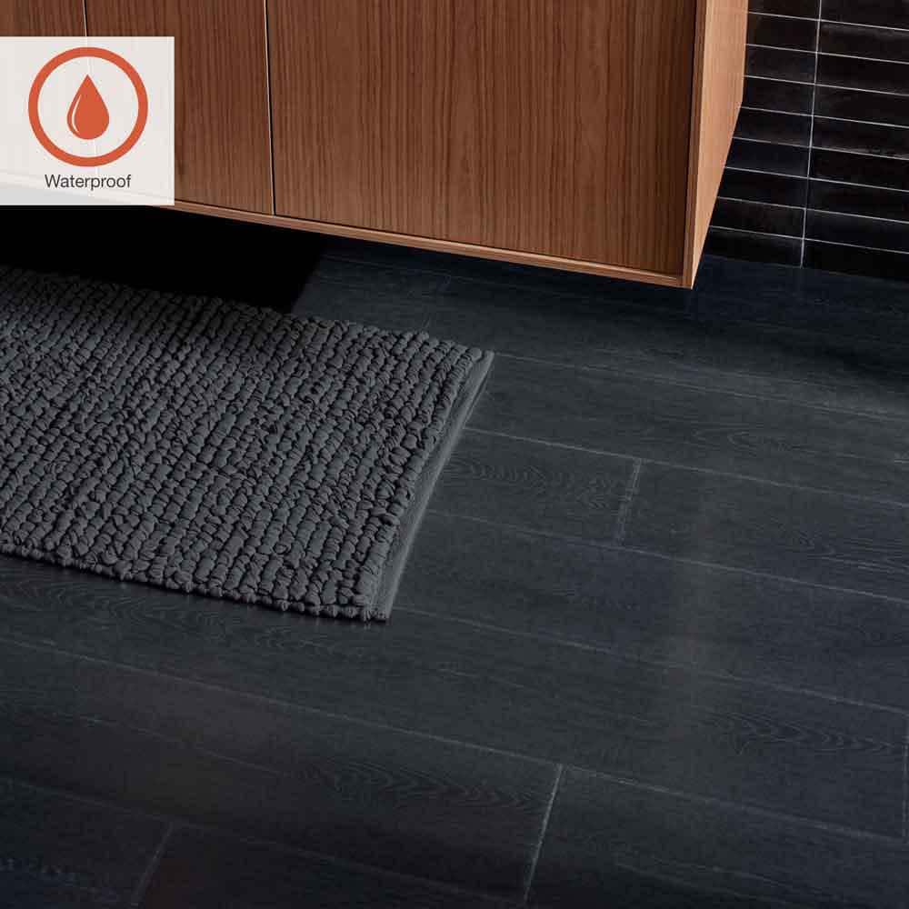 Pergo Outlast+ Pure Black Oak 12 mm T x 7.4 in. W Waterproof Laminate Wood Flooring (19.63 sqft/case)