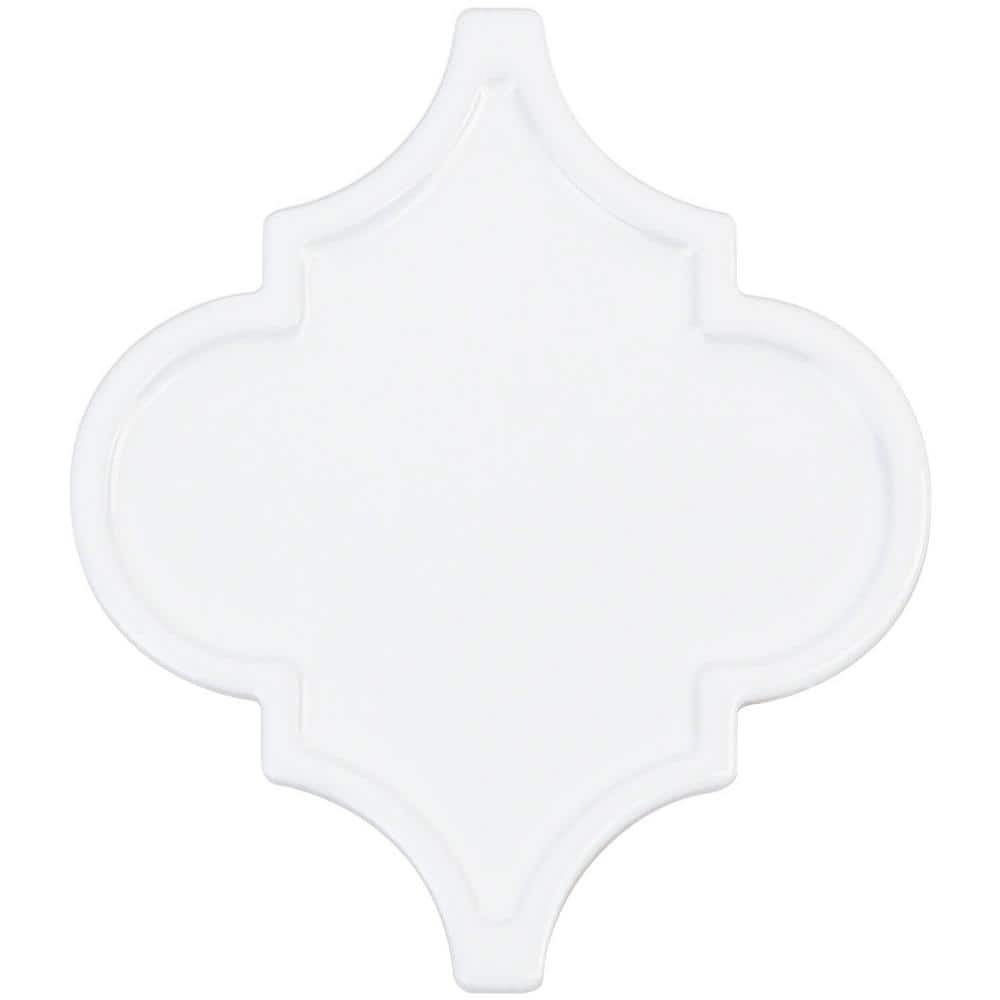 Ivy Hill Tile Vintage Lantern White 6-1/4 in. x 7-1/4 in. x 10 mm Ceramic Wall Mosaic Tile (30-Piece) (4.8 sq. ft./Box)