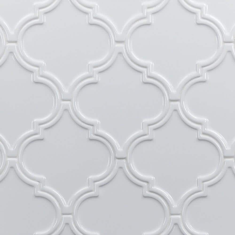 Ivy Hill Tile Vintage Lantern White 6-1/4 in. x 7-1/4 in. x 10 mm Ceramic Wall Mosaic Tile (30-Piece) (4.8 sq. ft./Box)