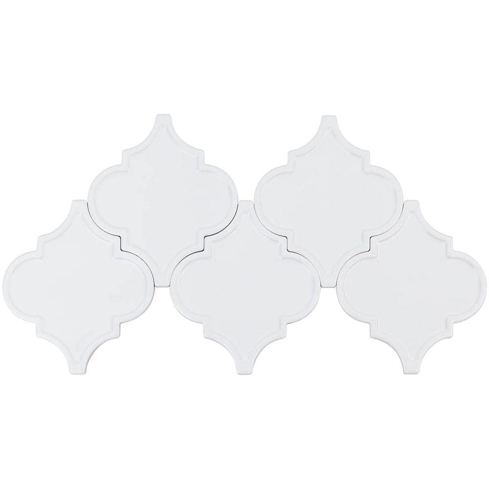 Ivy Hill Tile Vintage Lantern White 6-1/4 in. x 7-1/4 in. x 10 mm Ceramic Wall Mosaic Tile (30-Piece) (4.8 sq. ft./Box)