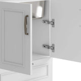 Simpli Home Cardinal 28-Inch Utility Laundry Sink with Cabinet - Pure White