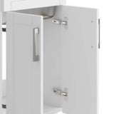 Simpli Home Hennessy 20" All-in-One Utility Laundry Sink with Cabinet in Pure White