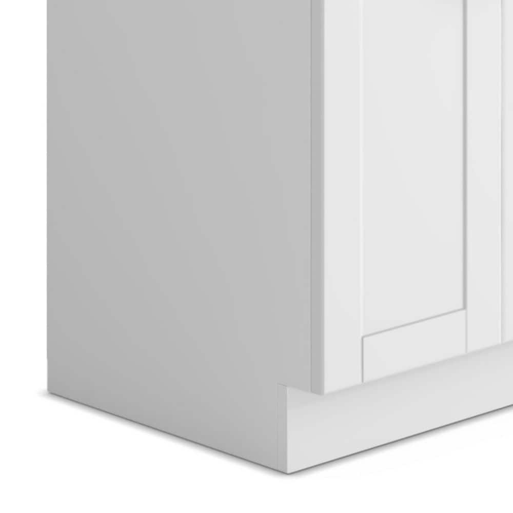 Simpli Home Kyle 24-inch Utility Laundry Sink with Cabinet in Pure White